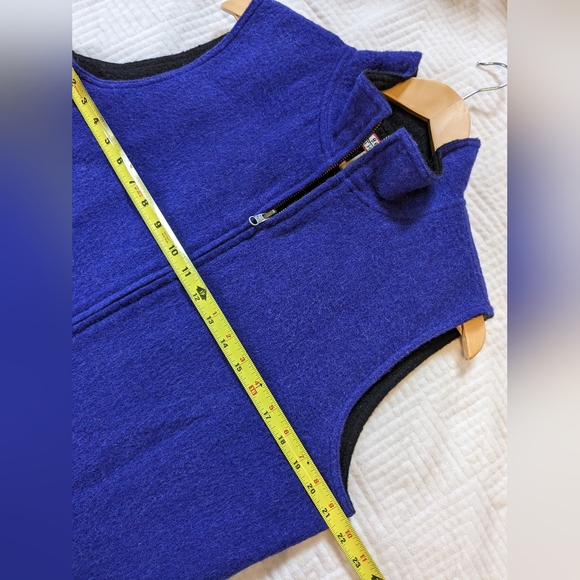 Beyond Threads Vest Alpaca Wool Blue Black  Zip Womens L Cabincore Outdoor Warm - Picture 4 of 11